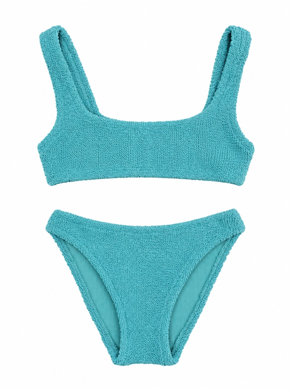 Baker Crinkle Lurex Bikini in Water Green